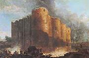La Bastille dans les premiers jours de sa demolition, Hubert Robert